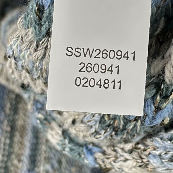 J Jill Sweater Womens XL Blue Confetti Striped Stretch Knit Pullover Coastal - Picture 14 of 14